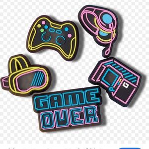 CROCS Lights Up Neon Gamer 5 Pack Gamer Jibbitz Charms Set - Multicolor